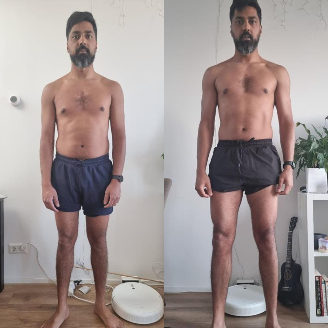 Kesh transformation result, 15 weeks Online Coaching, Forge with George